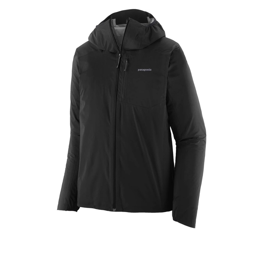 Patagonia Black Performance Jacket with Hood and Weather-Resistant Material